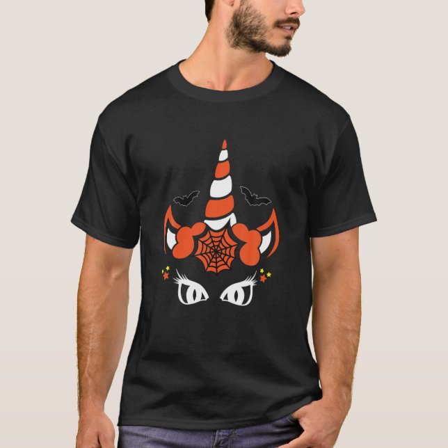 Halloween Unicorn Spooky Unicorn Halloween-Kostüm T-Shirt (Vorderseite)