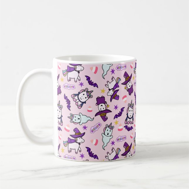 Halloween Unicorns Kaffeetasse (Links)