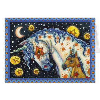 HALLOWEEN UNICORNS, STAR HORSE & COLT FANTASY CARD