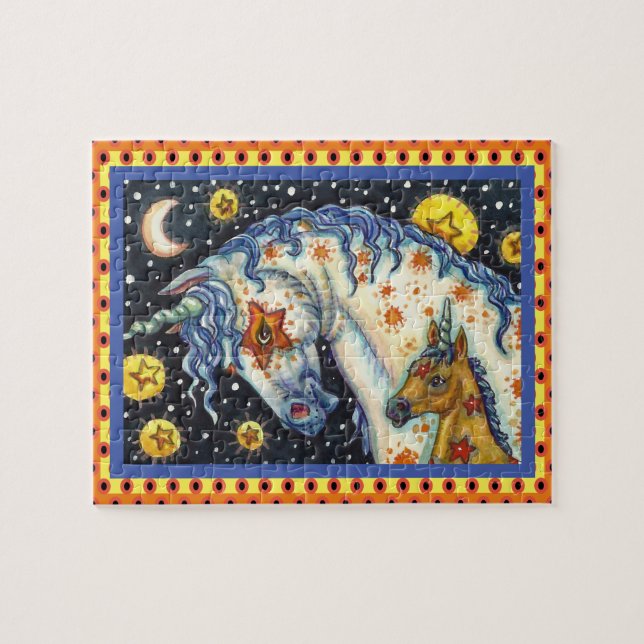 HALLOWEEN UNICORNS, STAR HORSE & COLT FANTASY PUZZLE (Horizontal)