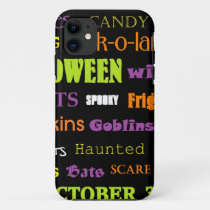 Halloween-Untergrundbahn-Kunst-Wörter Case-Mate iPhone Hülle