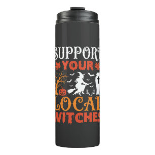 Halloween Unterstützt eure lokalen Hexen Vintage G Thermosbecher