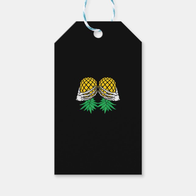Halloween Updown Pineaple Swinger Skeleton H Geschenkanhänger (Vorderseite)
