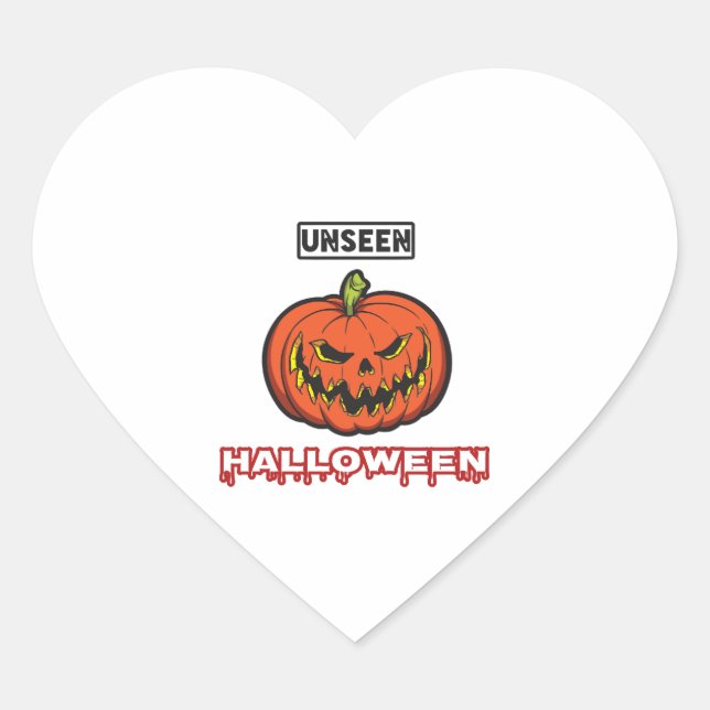 Halloween-Urlaub Herz-Aufkleber (Vorderseite)