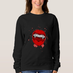 Halloween Vampie Teeth Halloween Kostümtrick Tre Sweatshirt