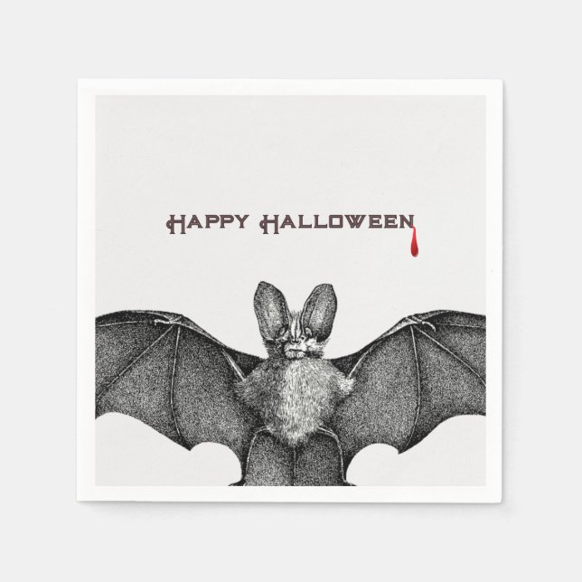 Halloween-Vampir-Fledermaus Serviette (Vorderseite)
