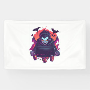 Halloween Vampir Gamer Banner