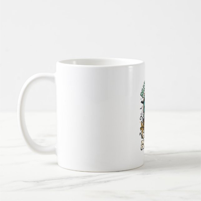 Halloween Vampir Katze Mitternacht Unfug Kaffeetasse (Links)