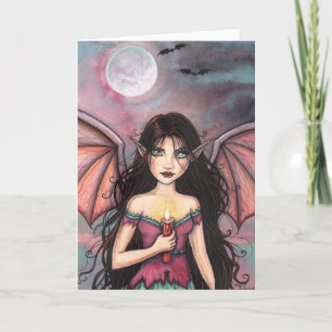 Halloween-Vampir mit Kerzenkarte Karte