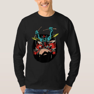 Halloween-Vampir-Schlagzeugspieler Musiker T-Shirt