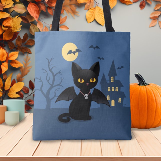 Halloween Vampir schwarze Katze mit Flügeln (Von Creator hochgeladen)