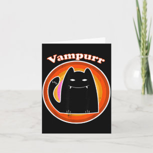 Halloween Vampir schwarzes Kätzchen Dracula Vampur Karte