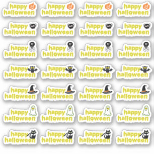 Halloween Vampire Bat Spider Web Skull Witzhut Aufkleber