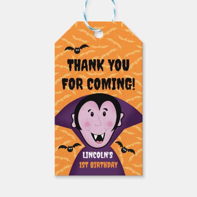 Halloween Vampire Bats 1. Geburtstag Niedlich Geschenkanhänger (Vorderseite)