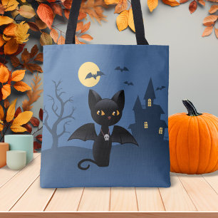 Halloween Vampire Black Cat mit Flügeln