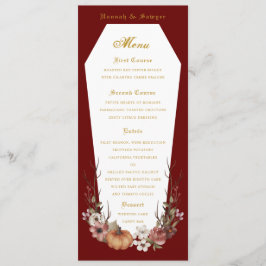 Halloween Vampire Coffin Wedding Party Menu Menükarte