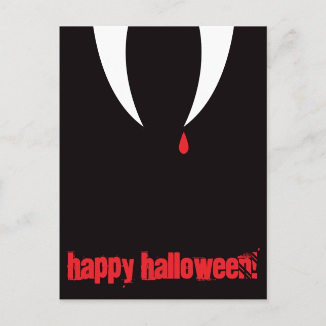 Halloween Vampire Kiss Postcard Postkarte (Vorderseite)