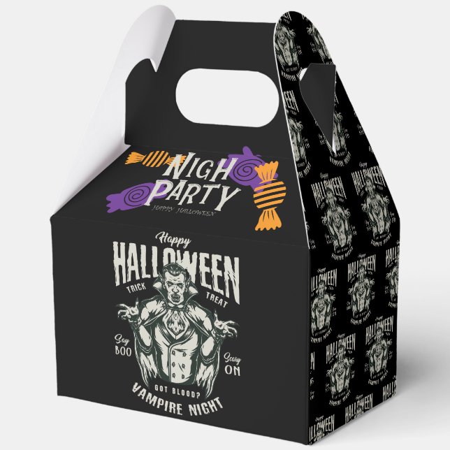 : Halloween Vampire Night Party Leckerei Box Geschenkschachtel (Vorderseite)