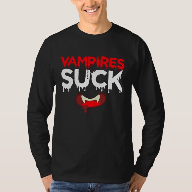 Halloween Vampire Sayings  Creepy Werewolf Bloodsu T-Shirt (Vorderseite)