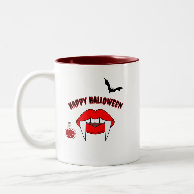 Halloween Vampire Tasse (Links)