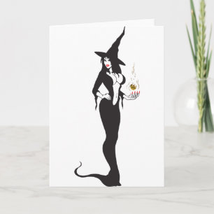 Halloween Vampirin Hexe Karte