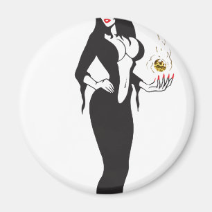 Halloween Vampirin Hexe Magnet