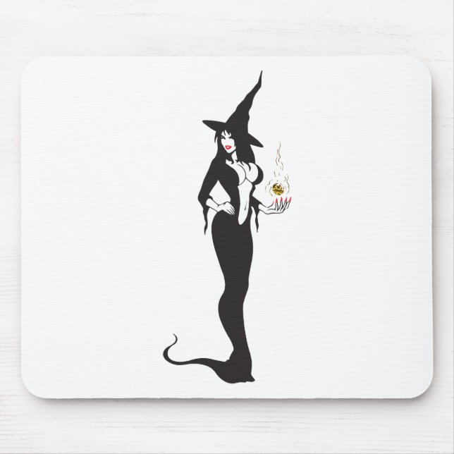 Halloween Vampirin Hexe Mousepad (Vorne)