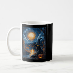 Halloween Van Gogh Sternennacht schwarze Katze Kür Kaffeetasse