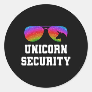 Halloween Vater Mama Tochter Adult Kostüm Unicorn  Runder Aufkleber