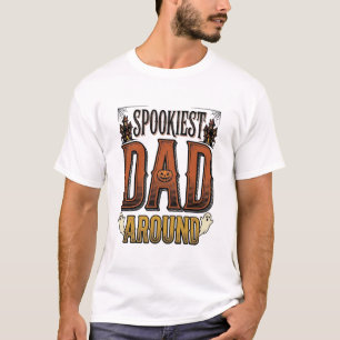 Halloween-Vater-Shirt Gruseliger Vater Vintage-Gra T-Shirt