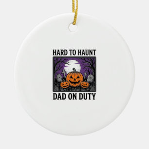 Halloween-Vater-Shirt Schwer Zu Heimsuchen Lustige Keramik Ornament