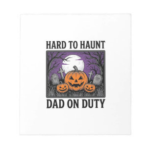 Halloween-Vater-Shirt Schwer Zu Heimsuchen Lustige Notizblock