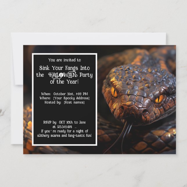 Halloween Venom & Vibes Einladung (Vorderseite)