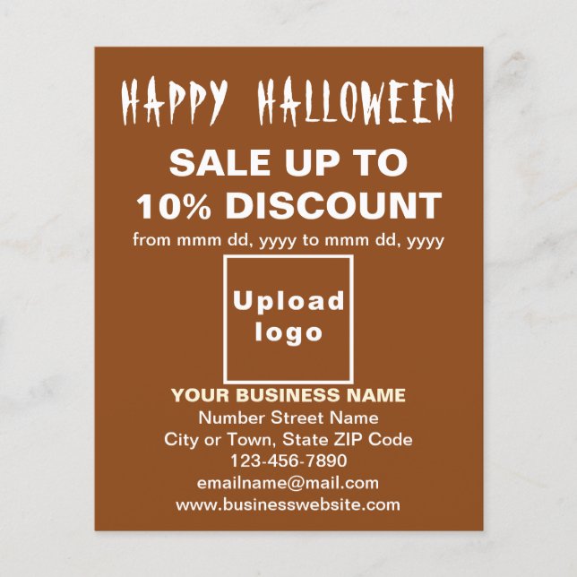 Halloween-Verkauf auf braunem Flyer (Vorne)
