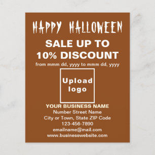 Halloween-Verkauf auf braunem Flyer