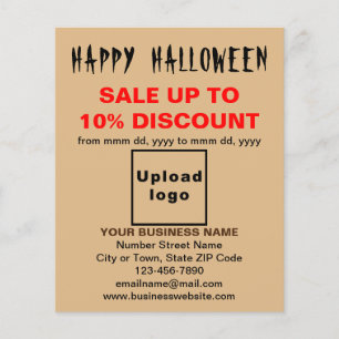 Halloween-Verkauf auf hellbraunem Flyer