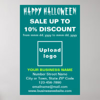 Halloween-Verkauf für Unternehmen auf Aquamarinem
