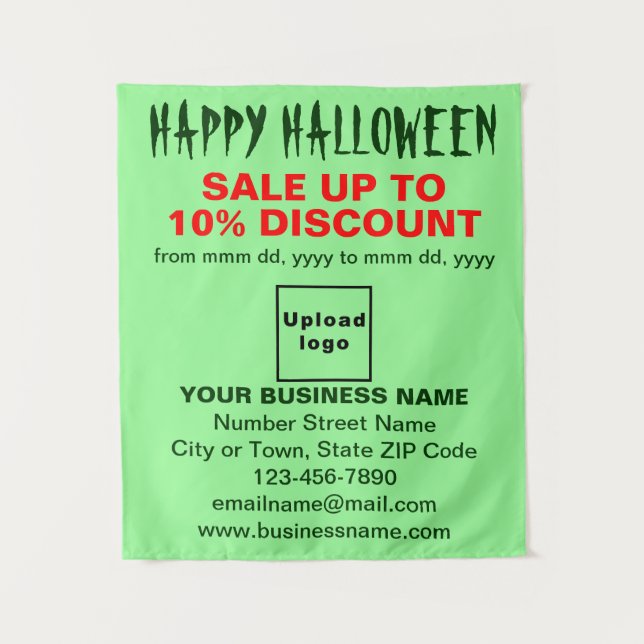 Halloween-Verkauf in der Wirtschaft Wandteppich (Vorderseite)