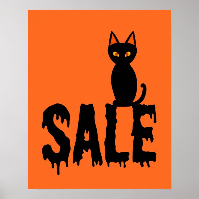 Halloween-Verkaufszeichen, Boutique-Verkaufsschild Poster (Vorne)