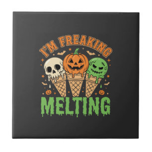 Halloween verrückt schmelzendes Eis Fliese