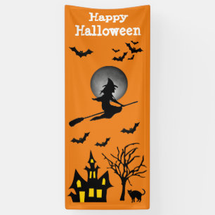Halloween Vertikal Spooky Hexenmeister Spuk Hausmä Banner