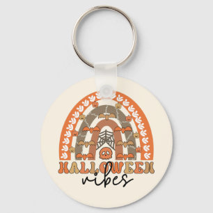 Halloween Vibes Boho Rainbow Fall Halloween Schlüsselanhänger
