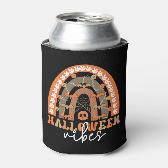 Halloween Vibes Boho Regenbogen Fall Spooky Dosenkühler (Kanne Vorderseite)
