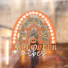 Halloween Vibes Boho Regenbogen Fall Spooky Fensteraufkleber