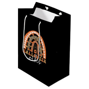 Halloween Vibes Boho Regenbogen Fall Spooky Mittlere Geschenktüte