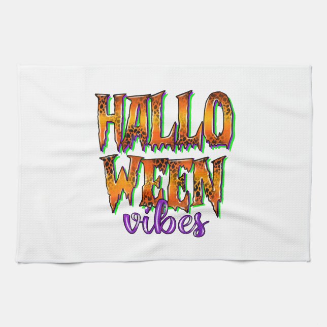 Halloween Vibes  Geschirrtuch (Horizontal)