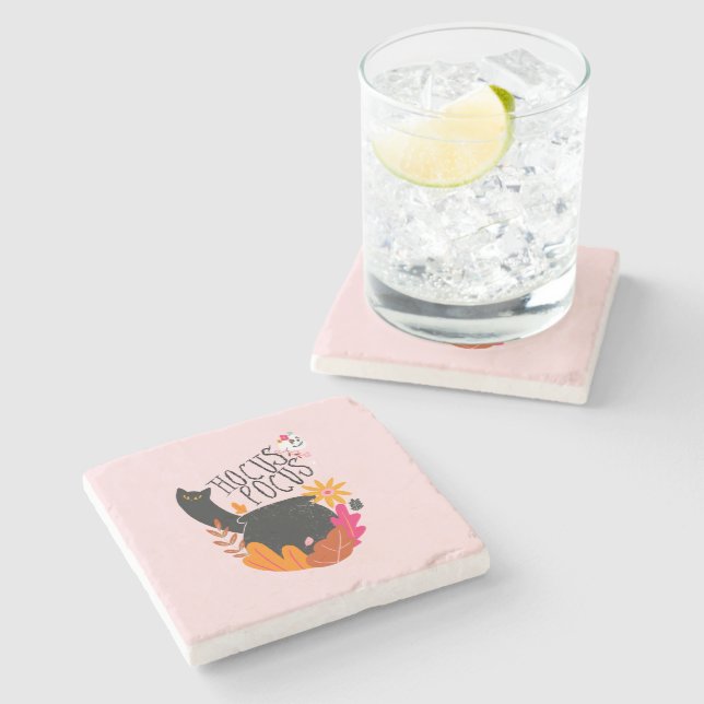 Halloween Vibes • Hocus Pocus Steinuntersetzer (Seitenansicht)