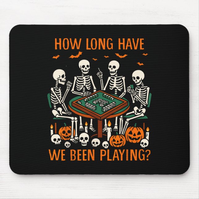 Halloween Vibes Mahjong Lover wie lange sind wir s Mousepad (Vorne)