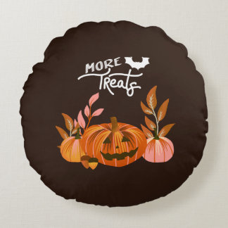 Halloween Vibes • More Treats Rundes Kissen