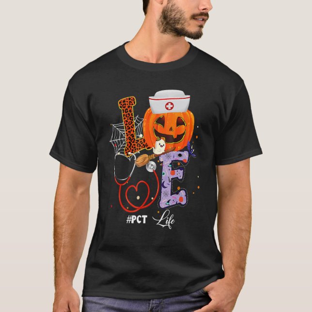 Halloween vibes PCT Life Pumpkin Nurse Outfit for  T-Shirt (Vorderseite)